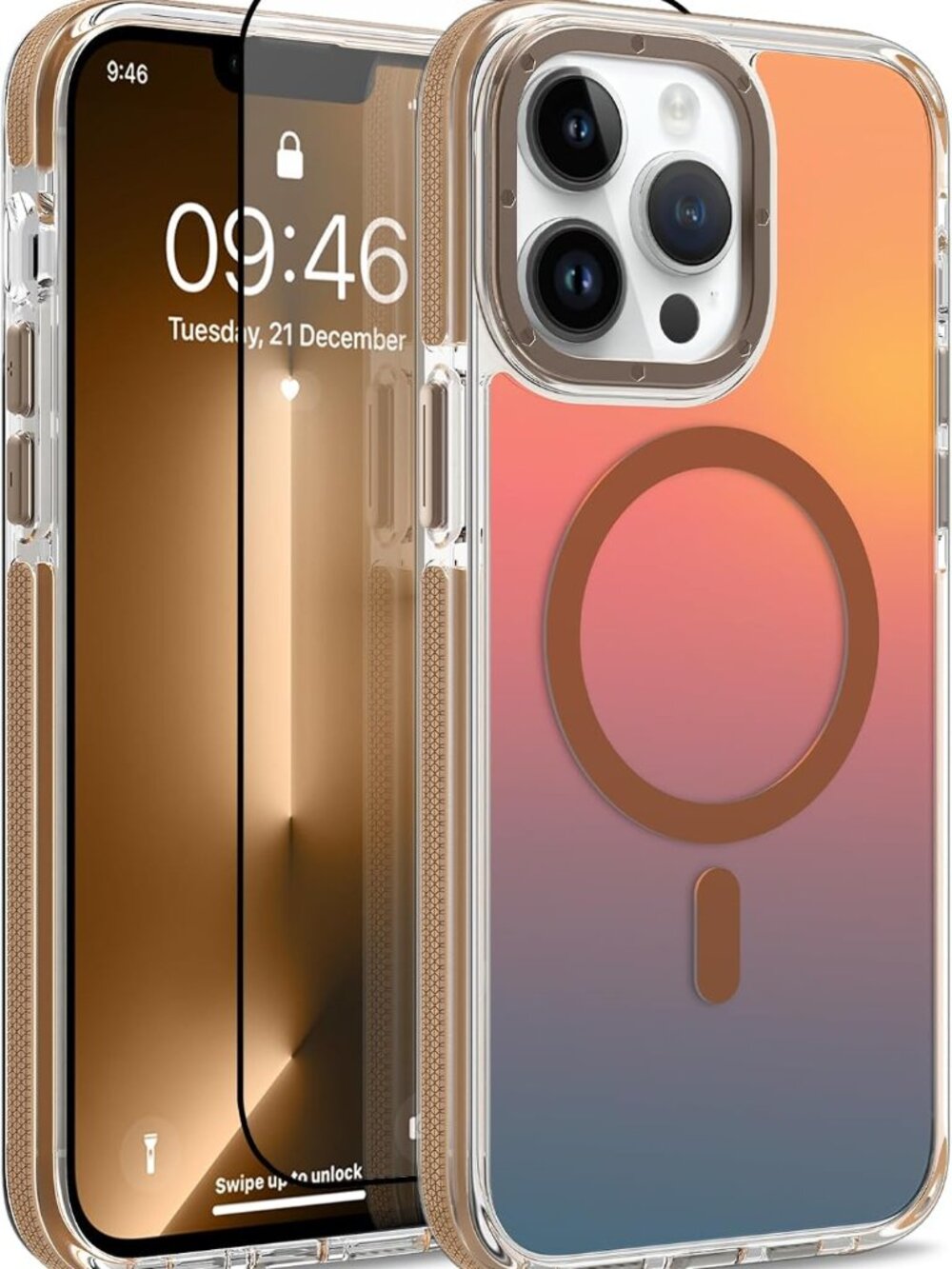 Magnetic Case Fit for iPhone 13 Pro Max, Fluorescent, Desert